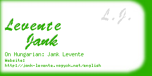 levente jank business card